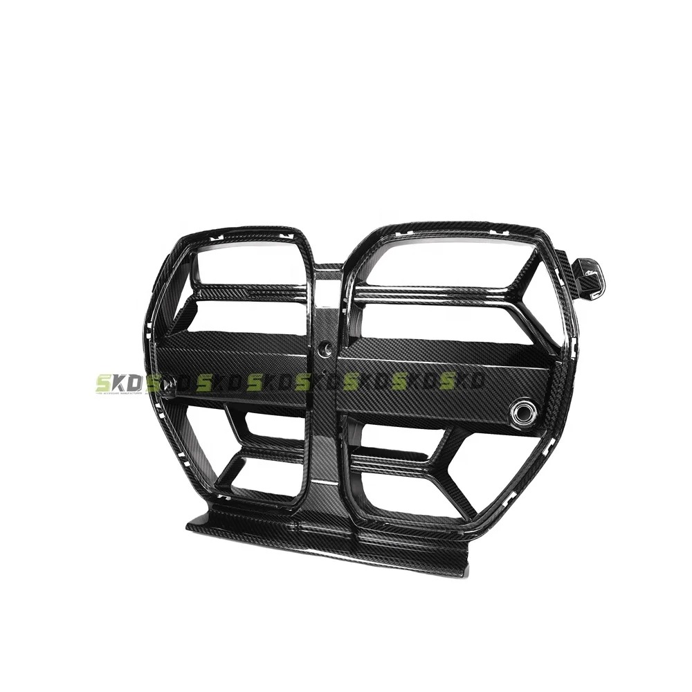 Shark Dynamic Carbon Fiber CSL Style Front Grille With ACC for  M3 M4 G80 G82 2021-on Nose Grill Car Grills